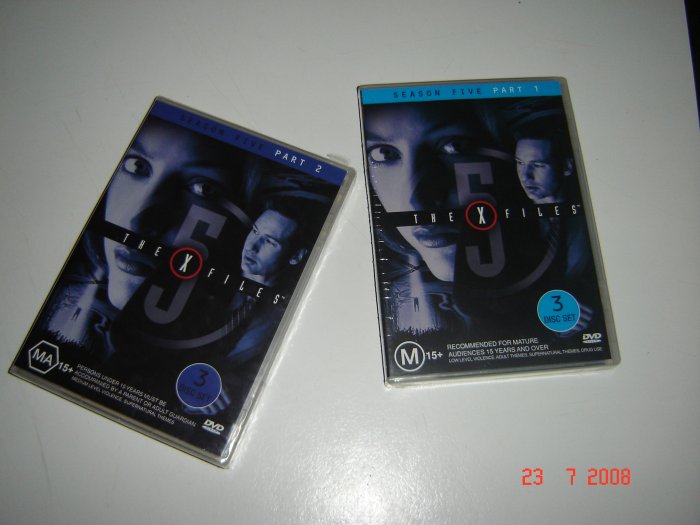 Xfiles Season 5 Parts 1 & 2 (3 disc each) AS NEW