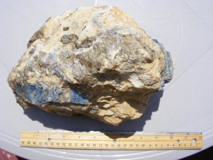 Huge boulder with kyanite crystals in it's matrix 12 pounds!!!