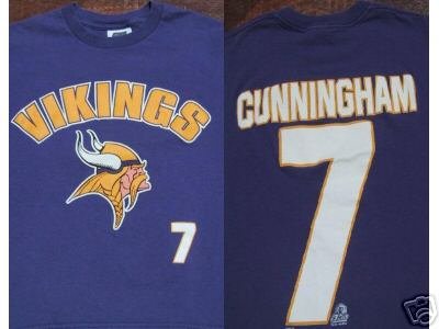 MINNESOTA VIKINGS cunningham #7 youth 8-10 T-SHIRT
