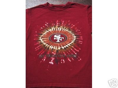 S.F. 49ERS sunburst YOUTH 10-12 T-SHIRT forty niners
