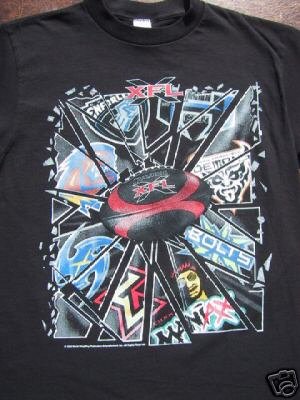 rare defunct XFL football league YOUTH 6-8 T-SHIRT