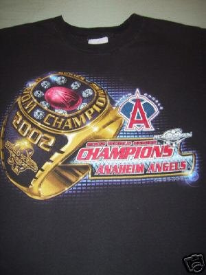 ANAHEIM ANGELS 2002 world series YOUTH 10-12 T-SHIRT