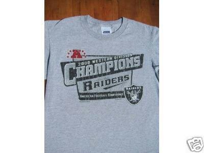 OAKLAND RAIDERS 2000 WD CHAMPIONS youth 14-16 T-SHIRT