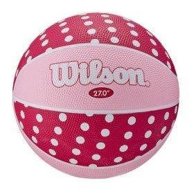 Wilson Pink Polka Dot Jr. Basketbal Size 5