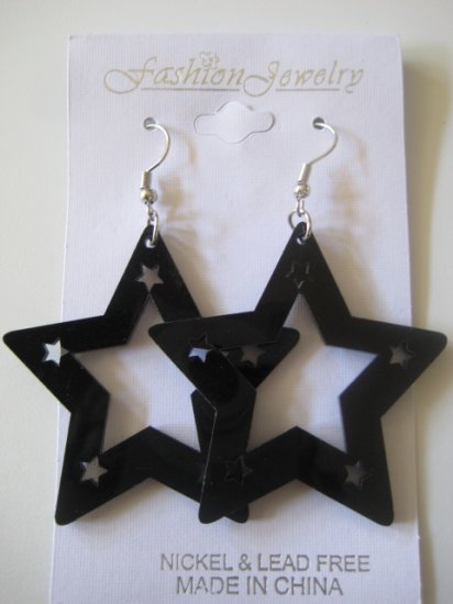 Star Studded Earrings Black