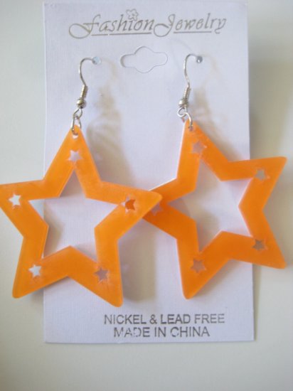 Star Studded Earrings Orange