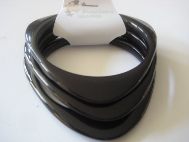 Triangular Black Bangles