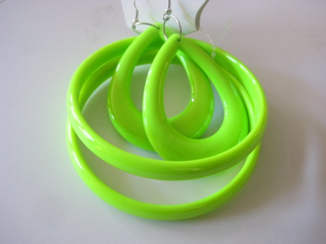 Lime Green Bangles & Earring Set