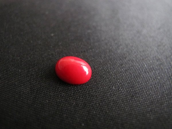 Red Coral Sea Bamboo Coral 7*9 mm Oval Cabochons for jewellery making-Free shipping