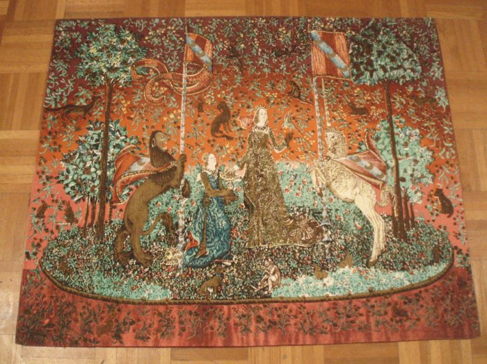 Royal French Tapestry DAME ALAI CORNE LEGOUT 32''X40'' women