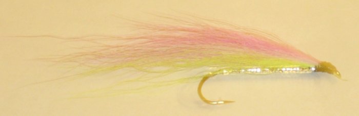 Pink/Chartreuse bucktail streamer