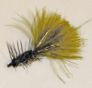 Black-Olive Bugger w/ Flash