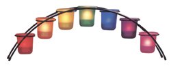 Chakra Rainbow Arch Tea Light Candle Holder Metaphysical