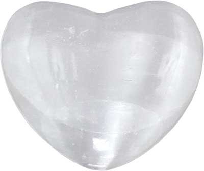 Metaphysical Selenite Gemstone Heart - 7th Crown Chakra - metaphysical