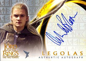 Authentic Orlando Bloom Topps Autograph Card