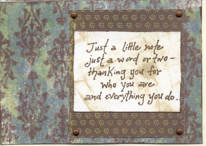 Just A Little Note