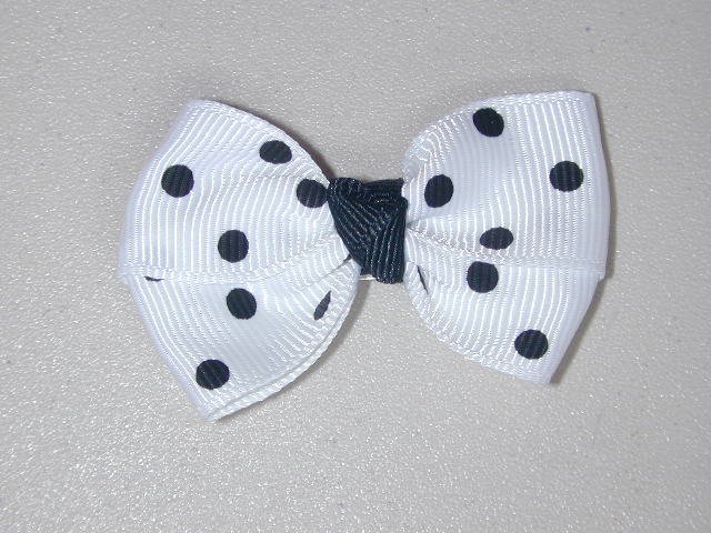 2" baby bow - black & white