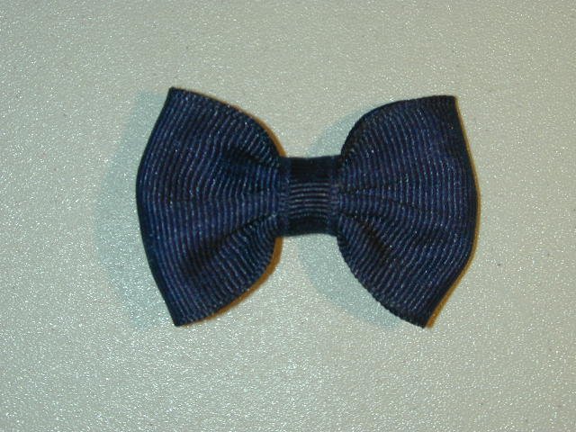 2" baby bow - navy blue