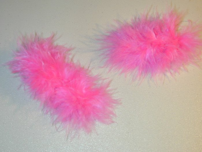 Dark pink maribo feather clippies
