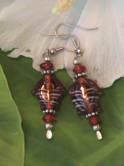 Red Lampwork Fish Bead