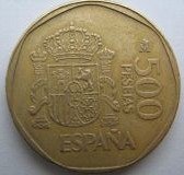 Spanish 500 Pesetas (1989)