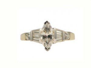 14K Gold Cubic Zirconia Wedding Ring