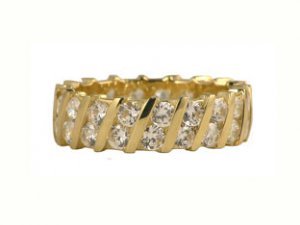 10K Gold CZ Eternity Ring