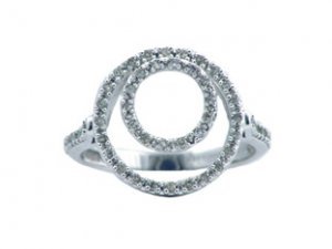 Women's Circles White Gold Diamond Ring