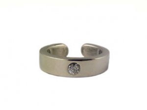 Stainless Steel Created Diamond Rings Bands, Jewelry