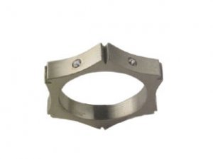 Stainless Steel Rings, Wedding Band, Bezel Set