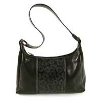 Leather handbag, 'Ebony Universe' 181490