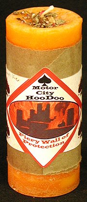 Fiery Wall of Protection Hoo Doo Candle