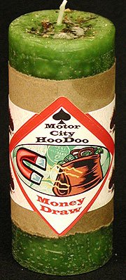Money Draw Hoo Doo Candle