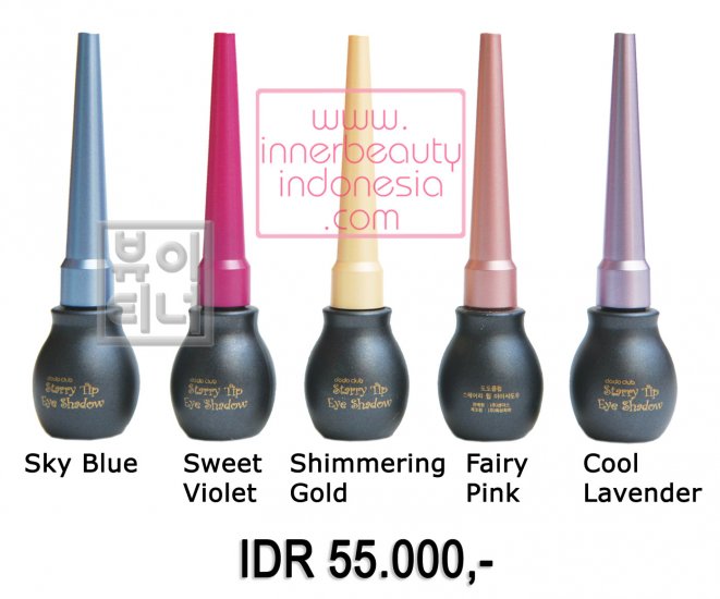 Starry Tip Eye Shadow - Sky Blue, Sweet Violet, Shimmering Gold, Fairy Pink & Cool Lavender