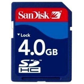4.0GB Sandisk secure memory card