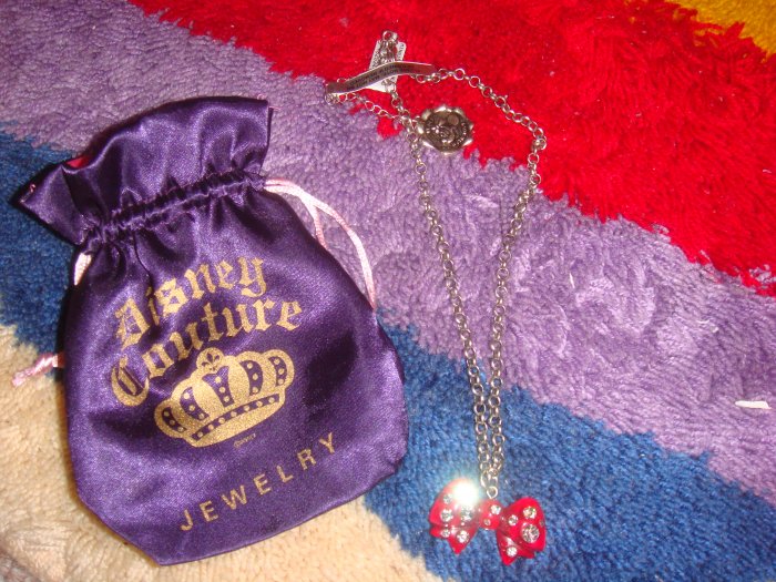 Disney minnie mouse ribbon necklace