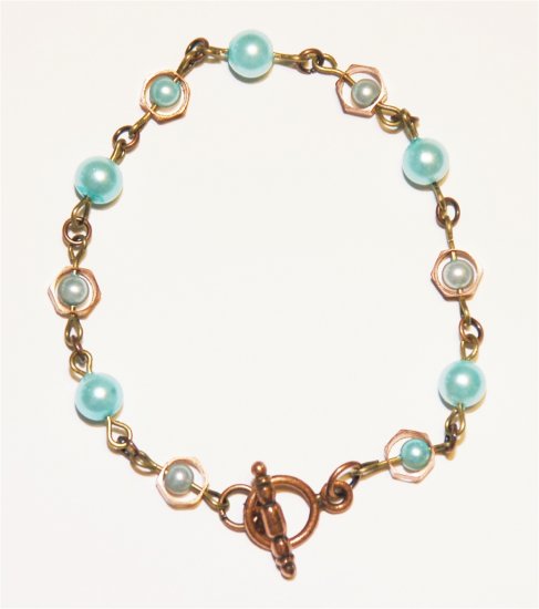 Copper & Pearl Bracelet