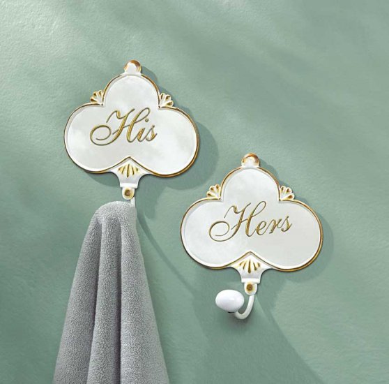 His & Hers Towel Hangers
