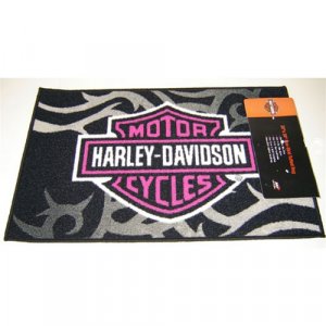 Harley Davidson Tufted Rug - Pink