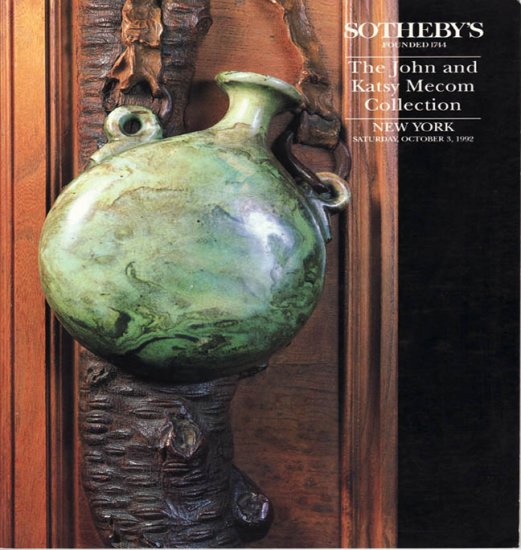 Sotheby's The John and Mecom Collection including Tiffany Glass 1992 Auction Catalog