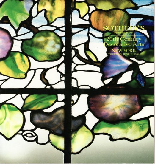 Sotheby's 20th Century Decorative Arts Art Auction Catalog Glass Italian Silver Furniture 1992