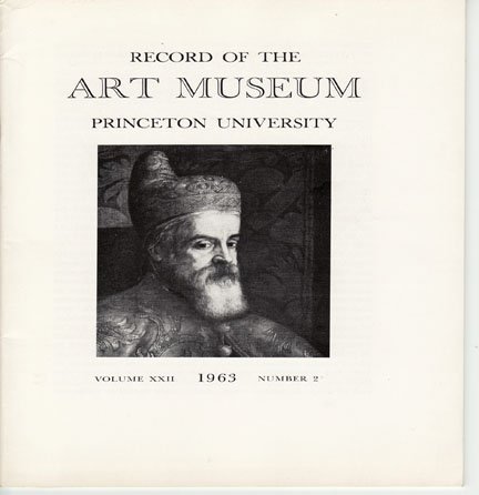 Record of The Art Museum Princeton University No. 2 Volume XXII 1963 Leandro Bassano Softcover Book