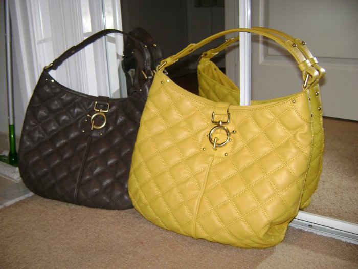 NWT - Tumbled-leather Quincy Hobo - Golden Yello