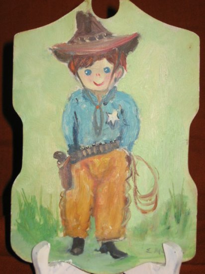 Two Old Rustic Western Plaques