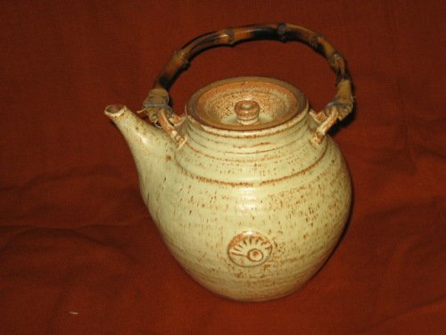 Clay Teapot with Bamboo Handle