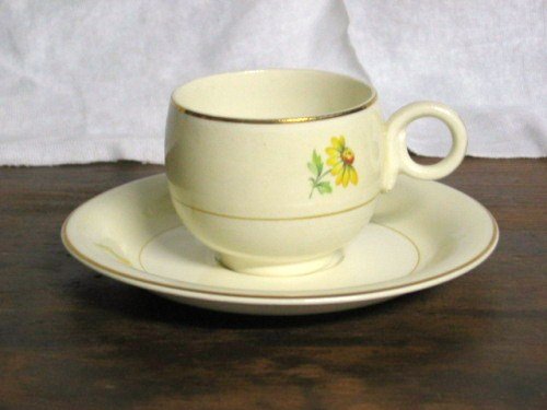 Homer Laughlin Eggshell Daisy Cup & Saucer