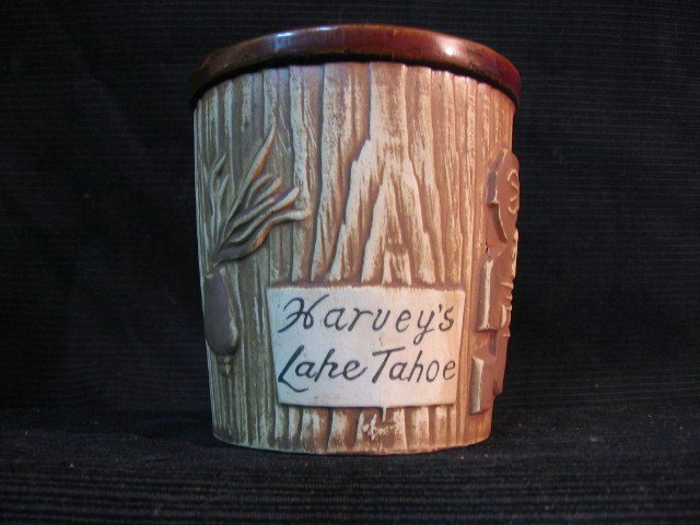 Harvey’s Lake Tahoe ceramic jar