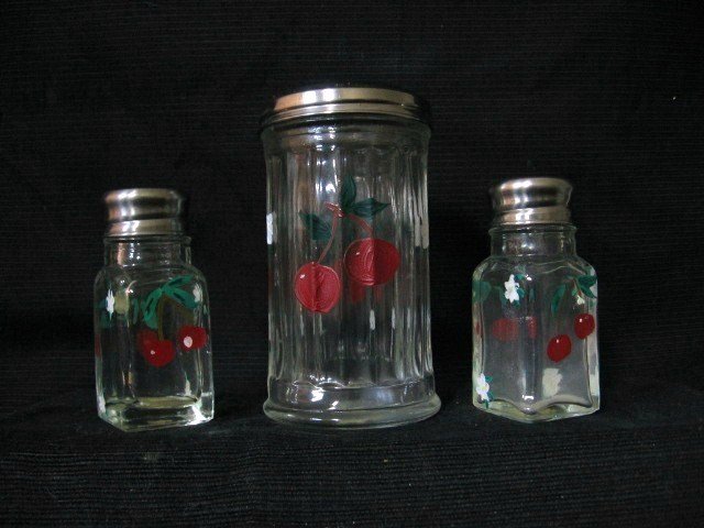 Hand-Painted Sugar & salt & Pepper Shaker Set