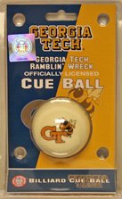 Georgia Tech Ramblin' Wreck - Collegiate Cue Ball