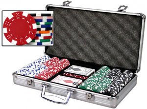 Dice Poker Chip Set , 300 11.5 gram Clay Composite Chips